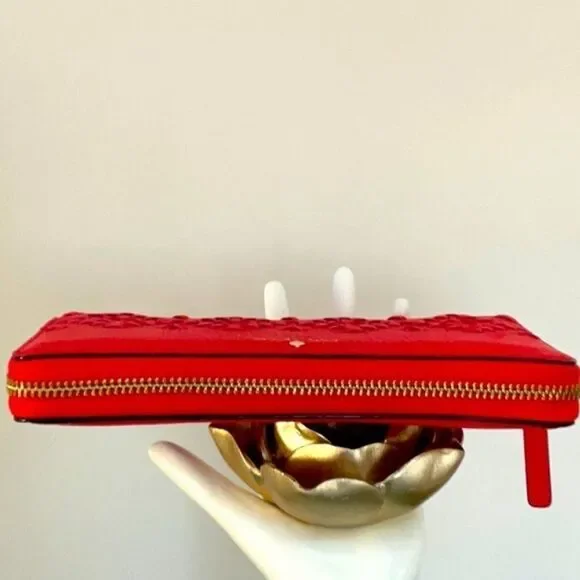 KATE SPADE NWT NEDA WALLET FLYNN ST PRIKLY PEAR LEATHER DETAILED WITH STITCHING - Picture 7 of 7